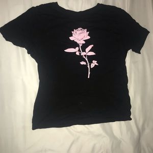 Pink rose t-shirt